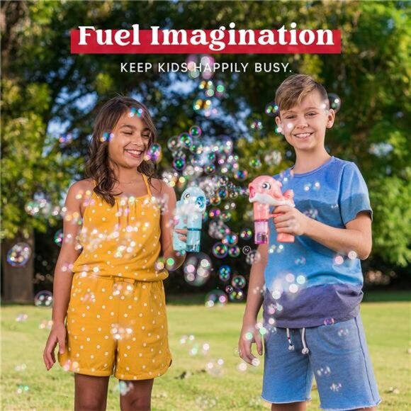 Bubble Guns Kit, Whale Automatic Bubble Maker Blower Machine with 4 - Picture 13 of 14